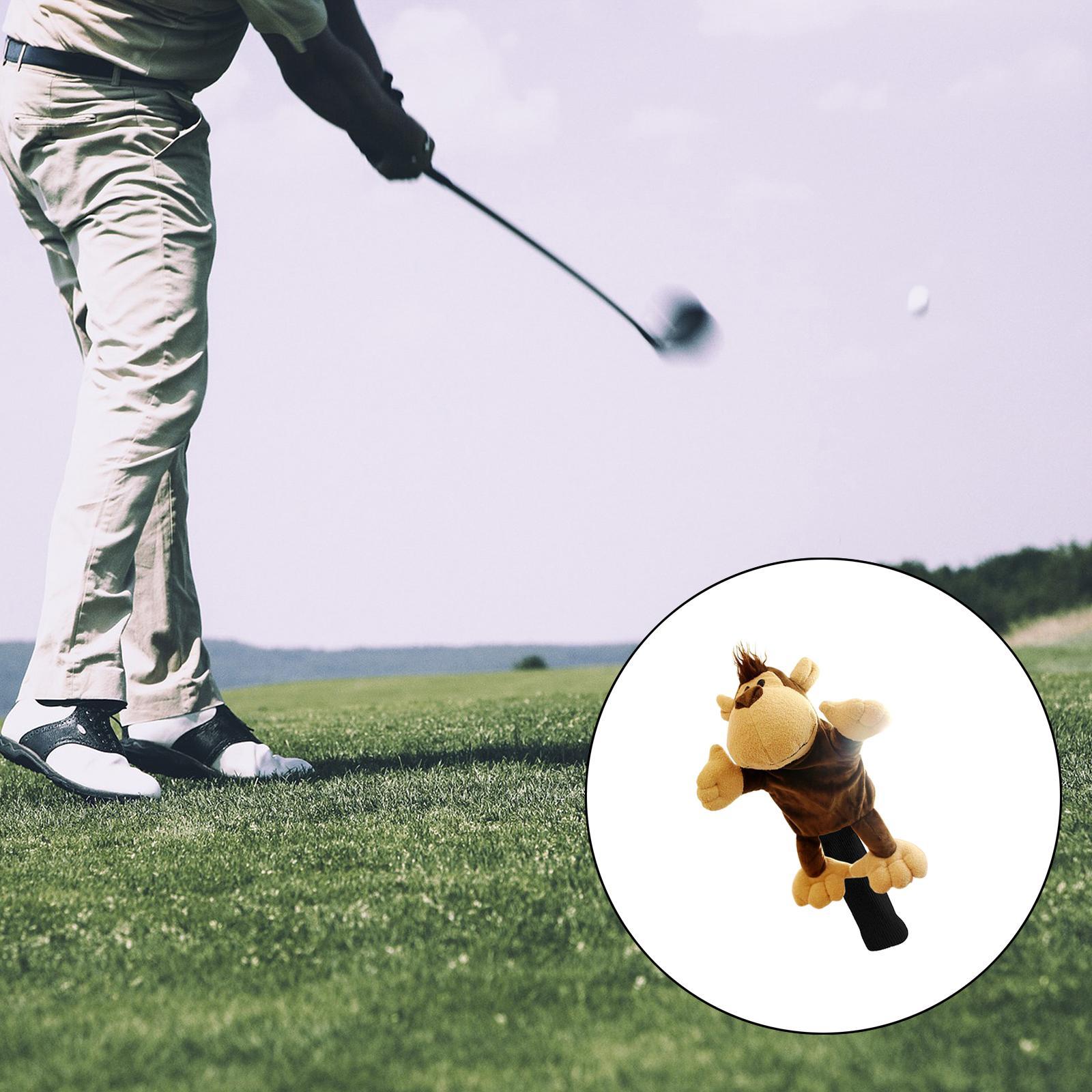 2 Pieces Golf Club Headcover Cute Portable Wood Driver Head Cover Cartoon Headcover Sleeve for Head