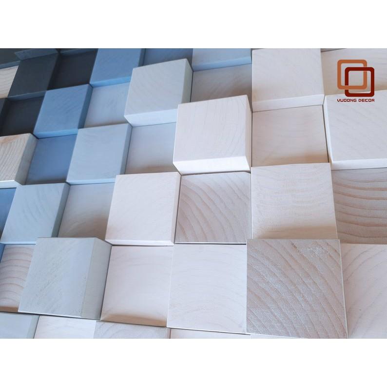 Tranh gỗ trang trí 3D XANH PASTEL -