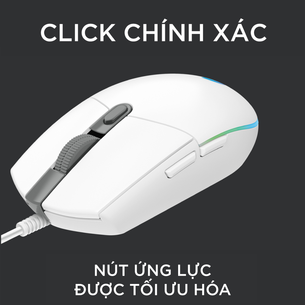 Chuột game có dây Logitech G102 Lightsync - Tùy chỉnh RGB, 6 nút lập trình, nhẹ, 8000 DPI, PC/Mac - Hàng Chính Hãng