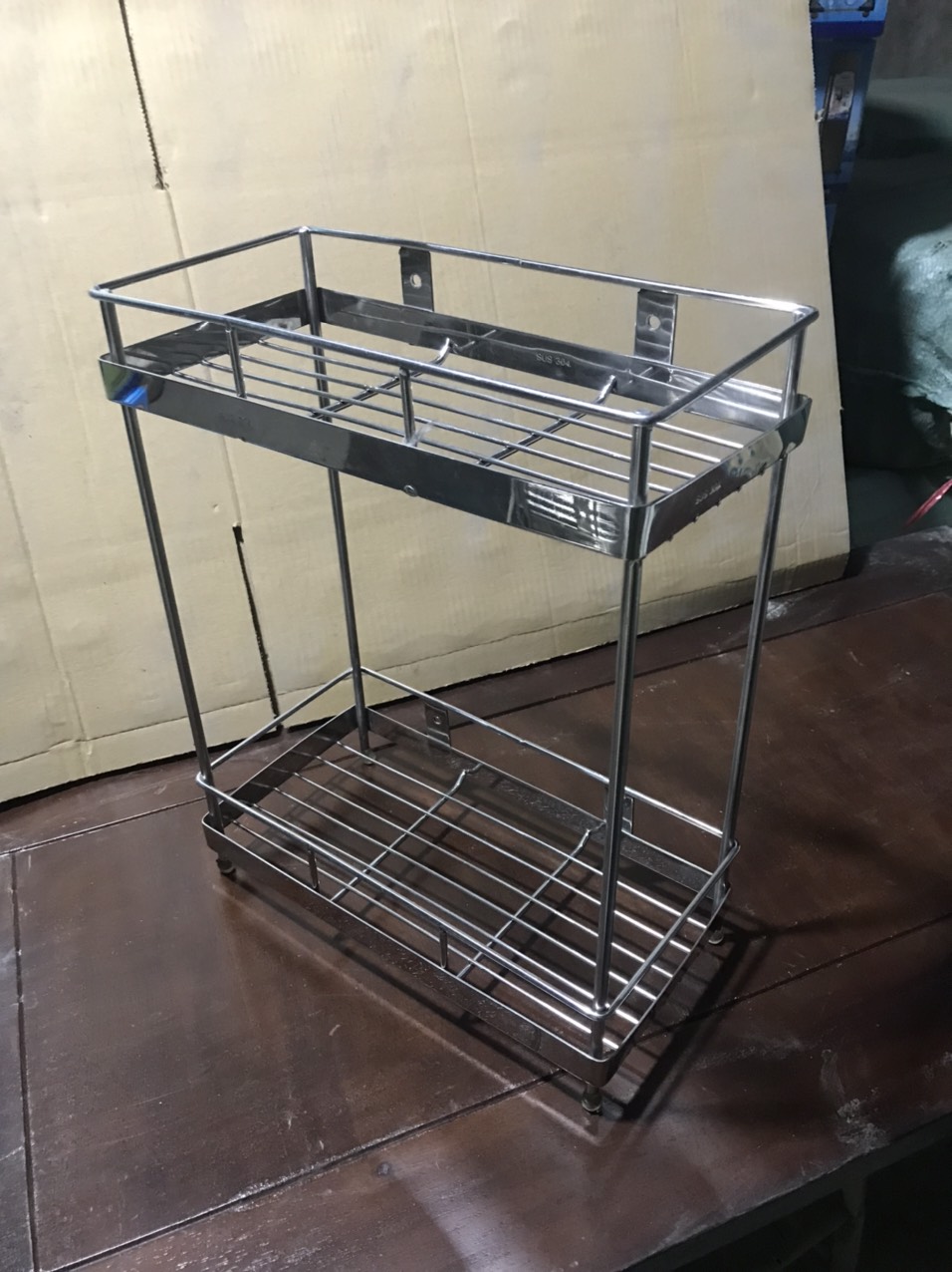 Kệ gia vị 2 tầng inox 304 - kệ đa năng- kệ treo đồ nhà tắm