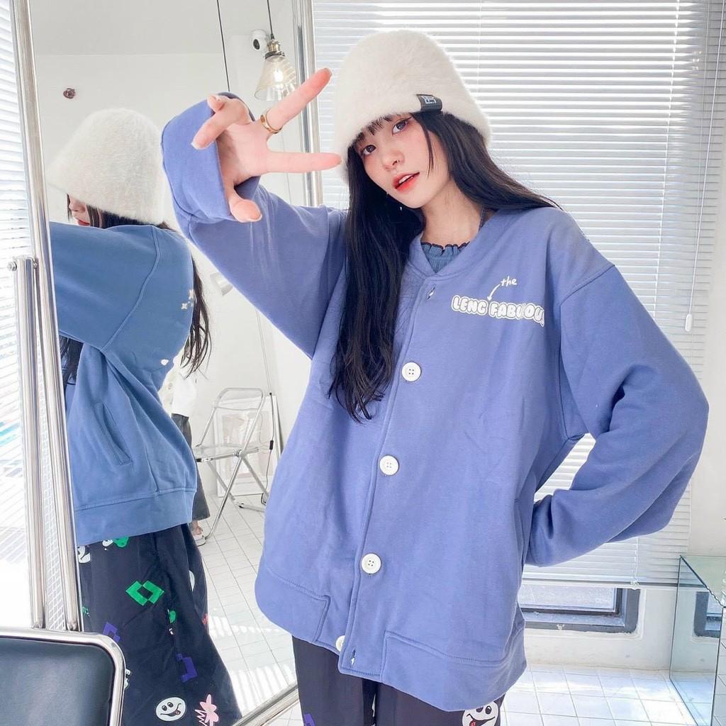 Áo Khoác Cardigan Unisex - Áo Cardigan form rộng Ulzzang phối Leng Fab