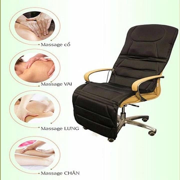 Đệm, Nệm Massage toàn thân LZ-332 ( 9 bi ) Mẫu Mới xoa bóp, bấm huyệt giúp giải toả căng thẳng