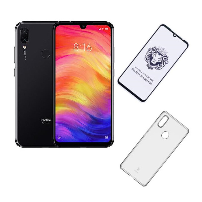 Xiaomi Redmi Note 7 Ram 3GB 32GB (Đen) + Ốp lưng + Cường lực 5D Full màn - Hàng Nhập Khẩu