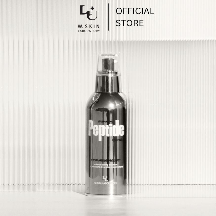 Tinh chất Peptide W.Skin Laboratory giảm nhăn, căng bóng da STOP-AGING PEPTIDE ESSENCE (100ml) {có tem phụ nhập khẩu chính ngạch}