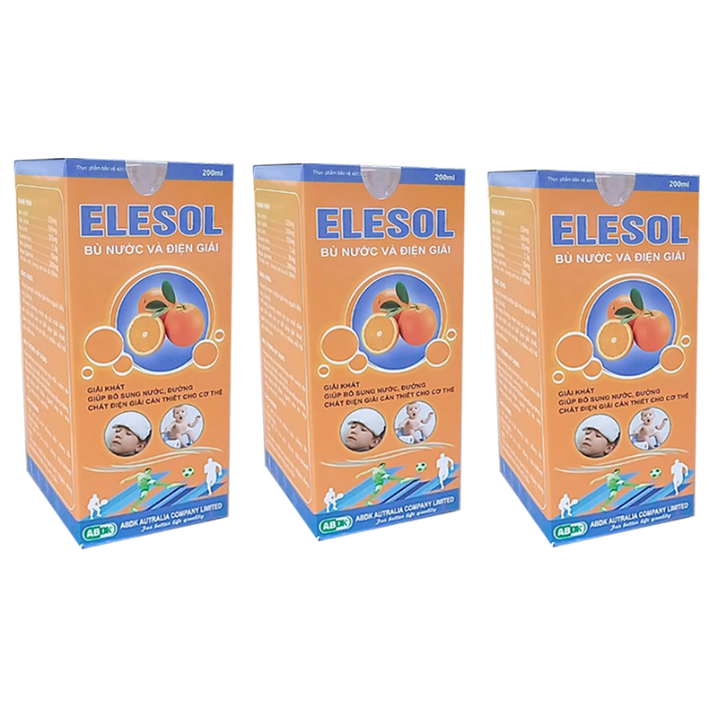 Thực phẩm bảo vệ sức khỏe Elesol: Bù Nước Và Điện Giải-Chai 200ml