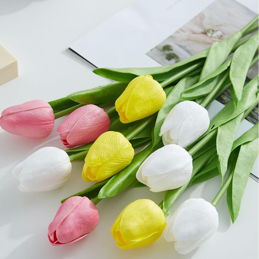 Bông Hoa Tulip Nhân Tạo Trang Trí Đẹp Mắt hoa giả decor trang trí nhà lọ hoa giả để bàn H02