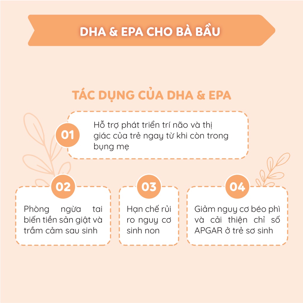 DHA, EPA, Omega 3 Cho Mẹ Bầu Hỗ Trợ Phát Triển Não Bộ Và Thị Giác Thai Nhi, Viên Nhỏ, Không Mùi, Dễ Uống, Akamama Nhật Bản