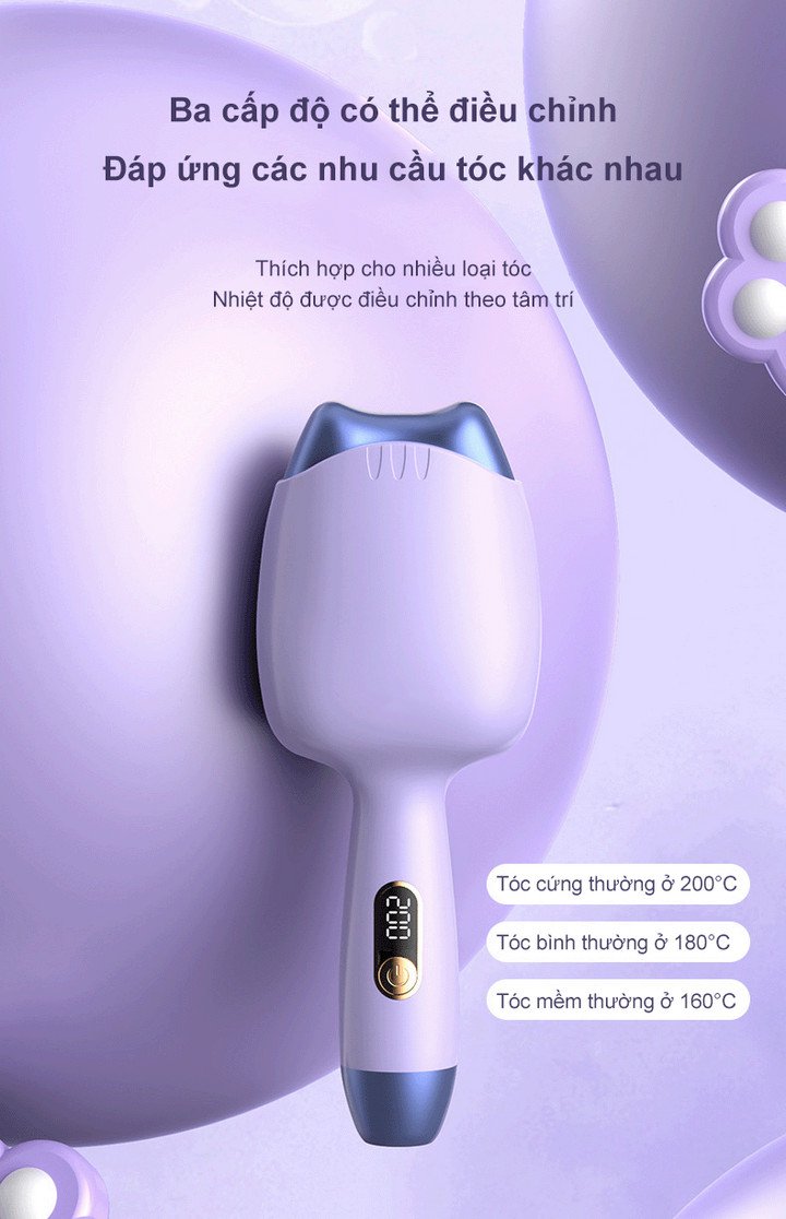 Máy Uốn Tóc Jung Su Chăm Sóc Tóc Ion Âm , Kiểm Soát Nhiệt - Home and Garden