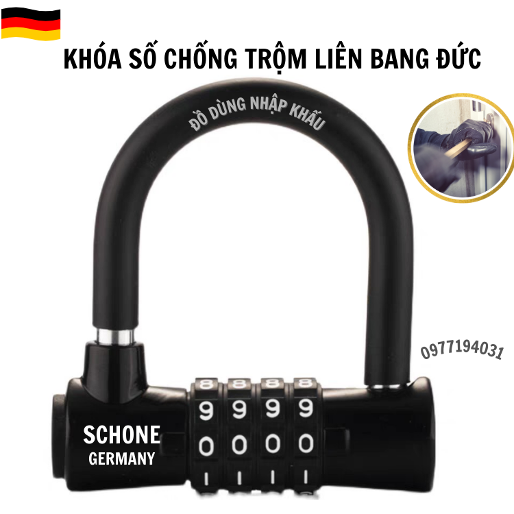 Khóa số SCH Germany chống trộm cao cấp hàng xuất EU