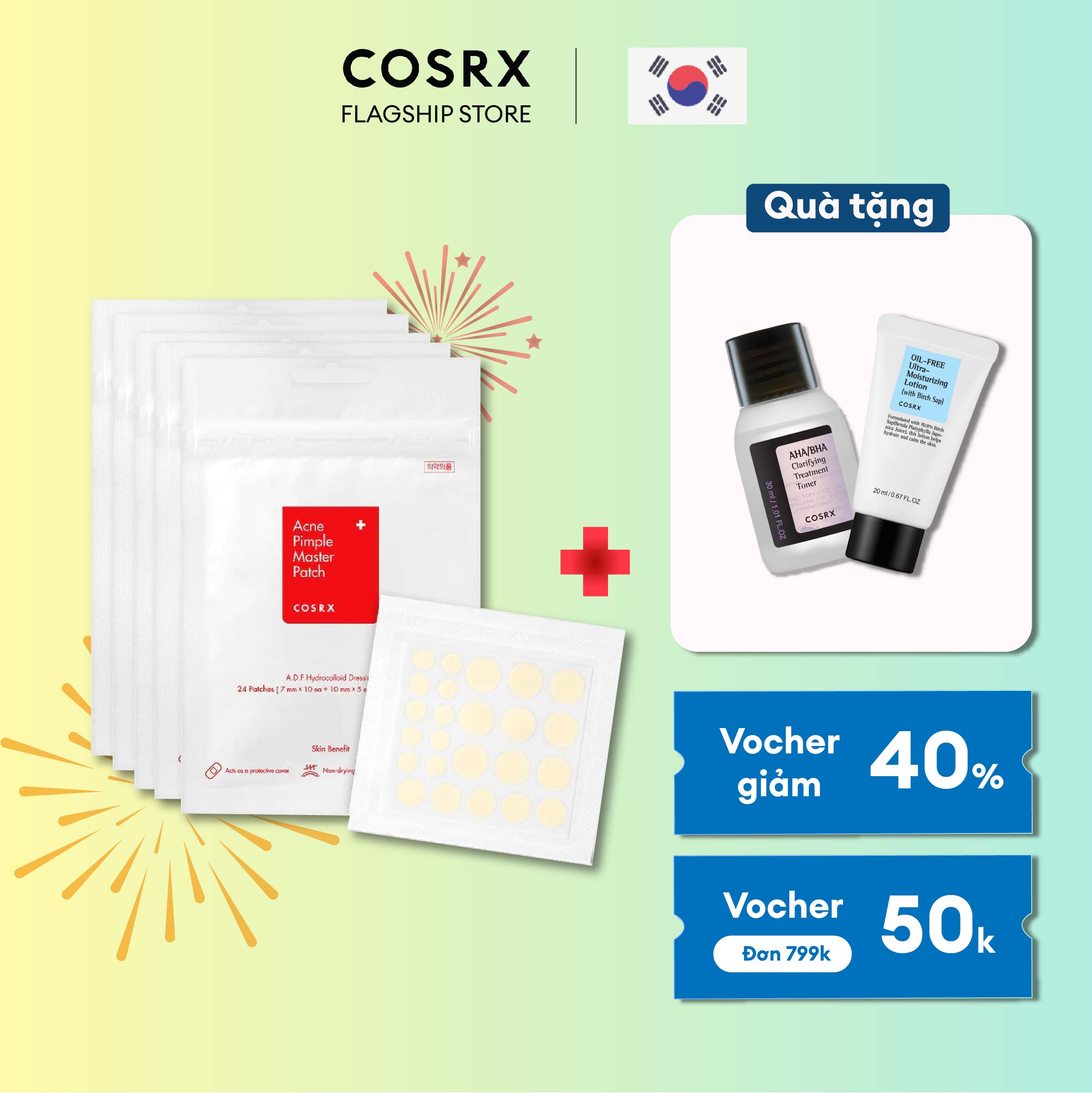 Combo 5 Dán Mụn COSRX Acne Pimple Master Patch