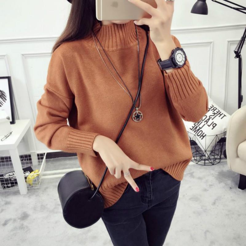 Áo len tay dài cổ lọ hợp thời trang cho nữ