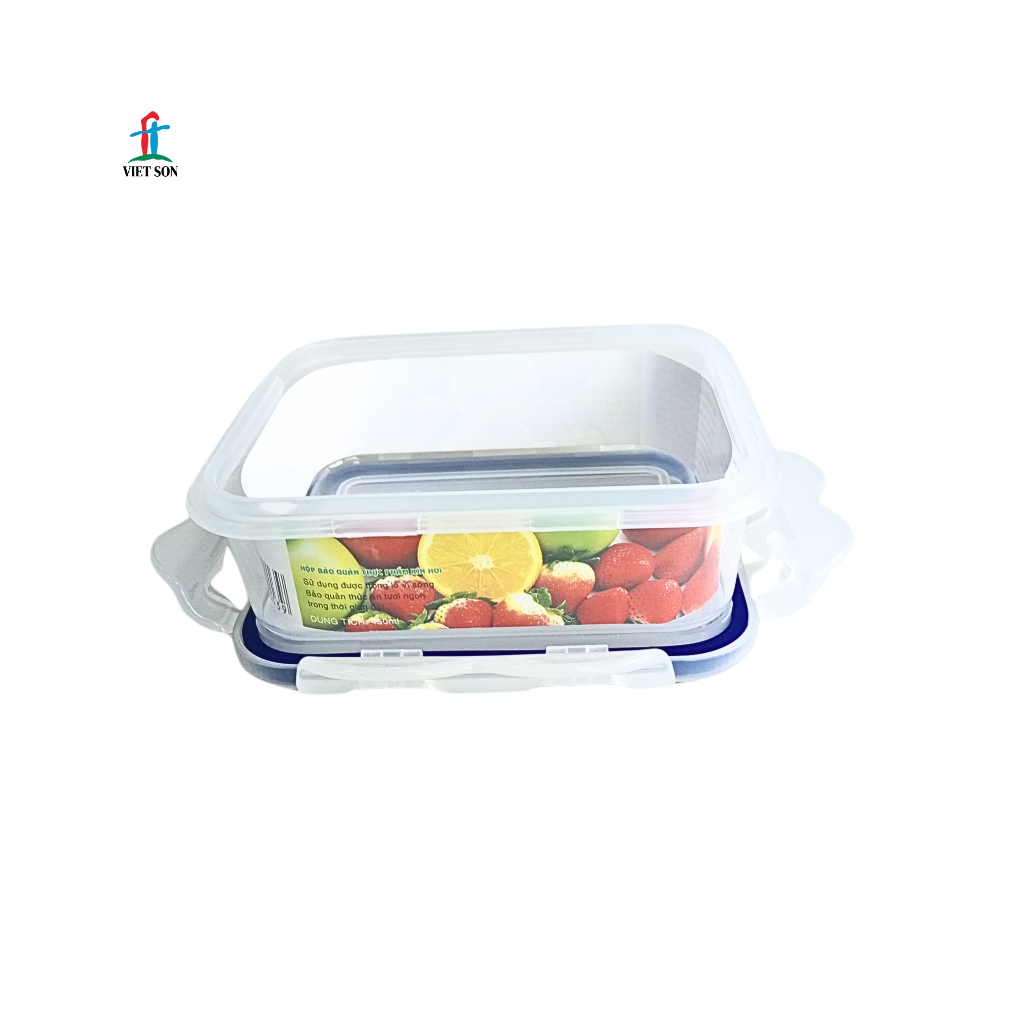 [TẶNG KHAY RÁO NƯỚC] Bộ 3 Hộp Đựng Thực Phẩm  VIETSON 450ml Nắp Khóa 4 Cạnh Kín Hơi
