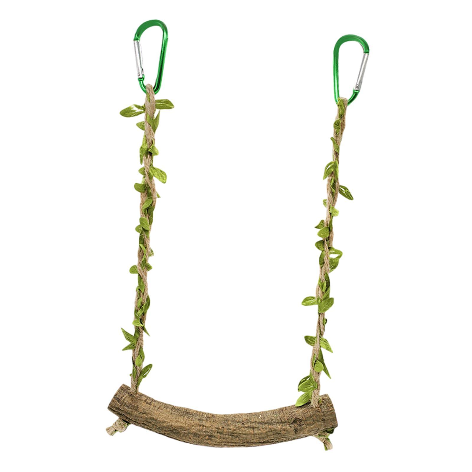 Wooden Birds Parrots Stand, Bird Training Perch Stand, Parakeet Cage Hammock, Chewing Bird Cage Toys for Medium Parrot
