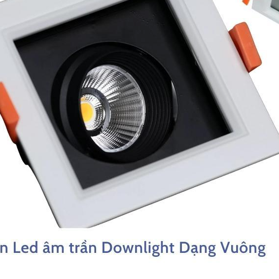 Đèn downlight âm trần vuông 1 bóng 9W 3000K 24 độ