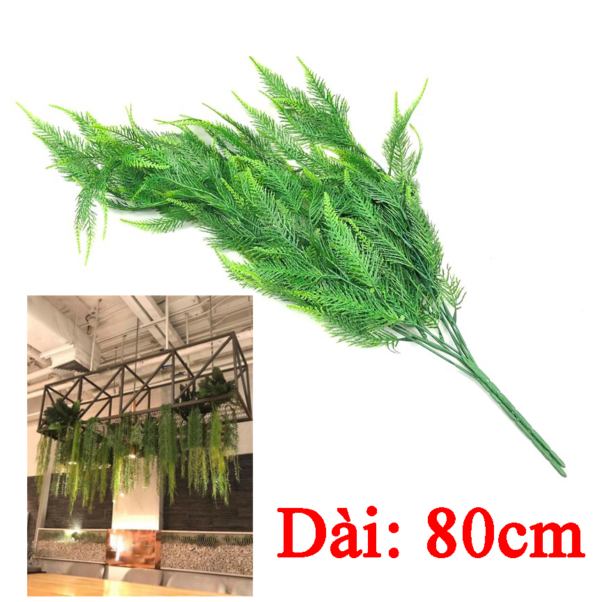 Cành cây giả lá liễu nhỏ rủ 80cm decor trang trí nhà cửa văn phòngng ( 1 Cành ) 