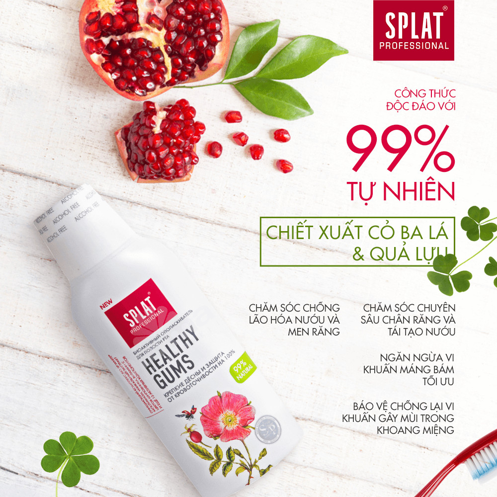 Nước súc miệng thảo mộc chăm sóc Nướu SPLAT 275ml