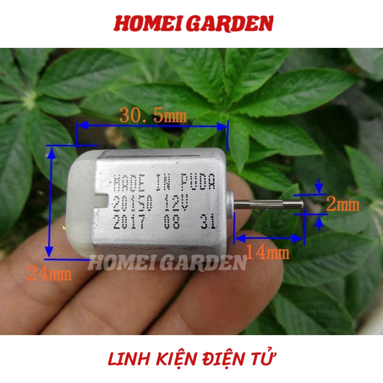 Motor 280 12V từ tính mạnh có chổi than 12000RPM dùng cho phụ kiện động cơ ô tô DIY - HM0102