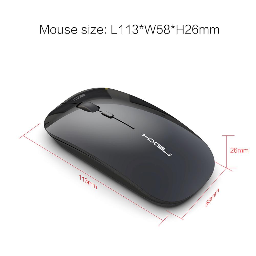 HXSJ M60 Wireless Mouse 2.4G Optical Silent Mouse USB Type C Nano Receiver 1600 DPI for PC Laptop