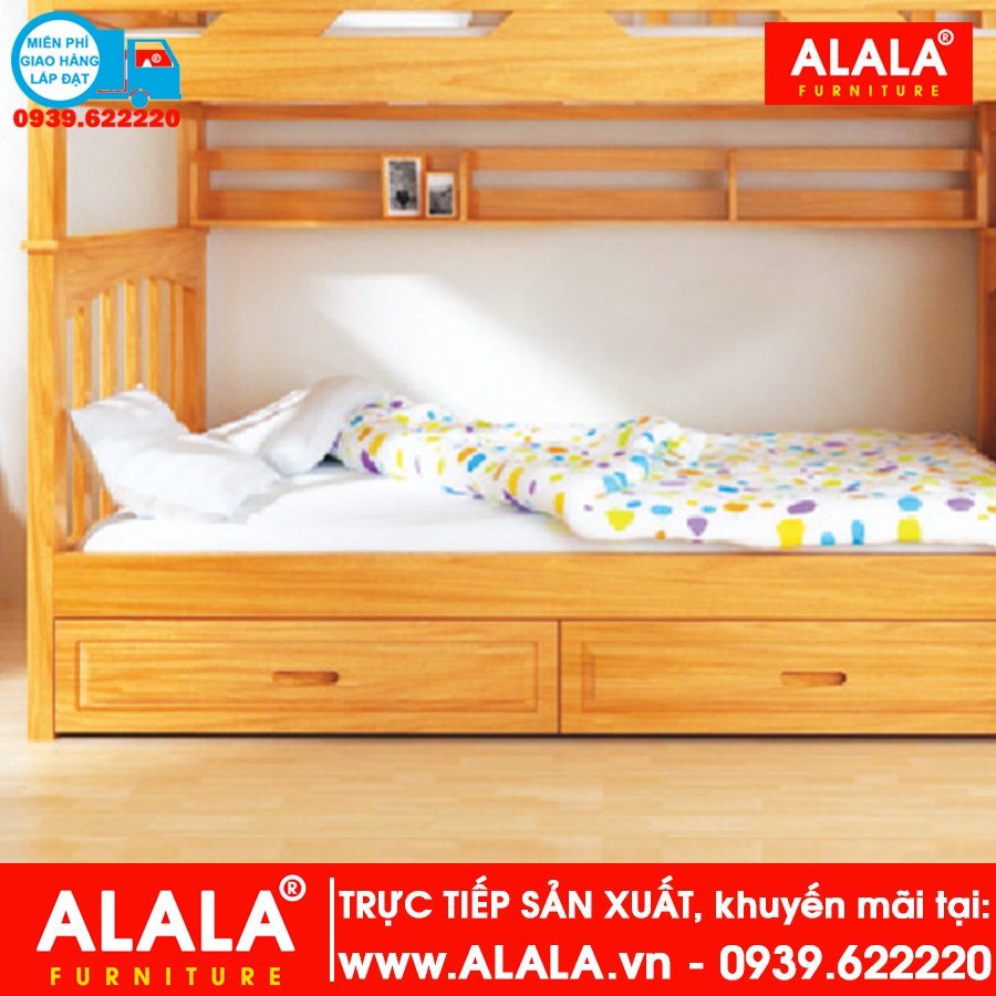 Giường tầng ALALA106 gỗ thông nhập khẩu - www.ALALA.vn® - Za.lo: 0939.622220