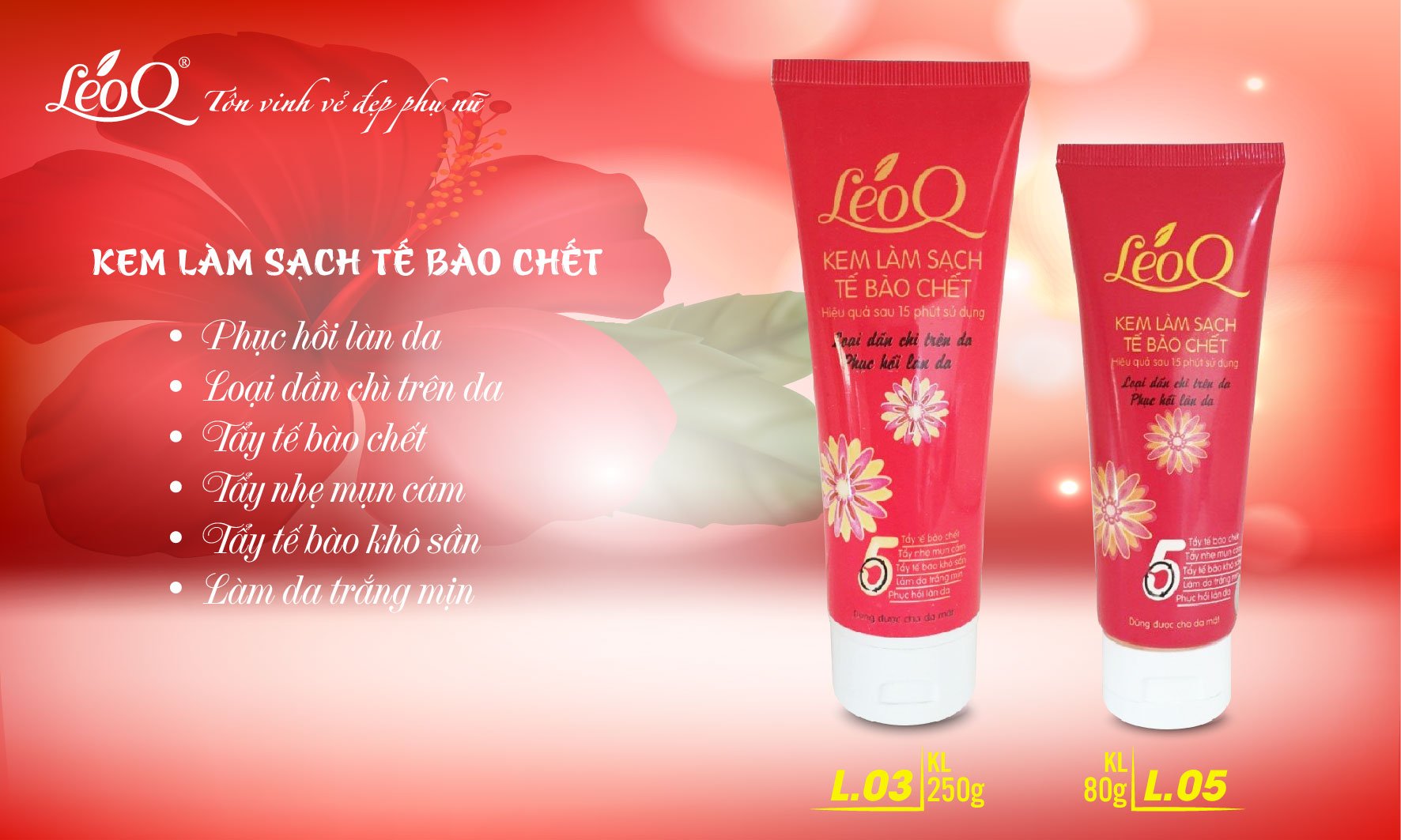 Kem làm sạch tế bào chết tuýp 80g LeoQ