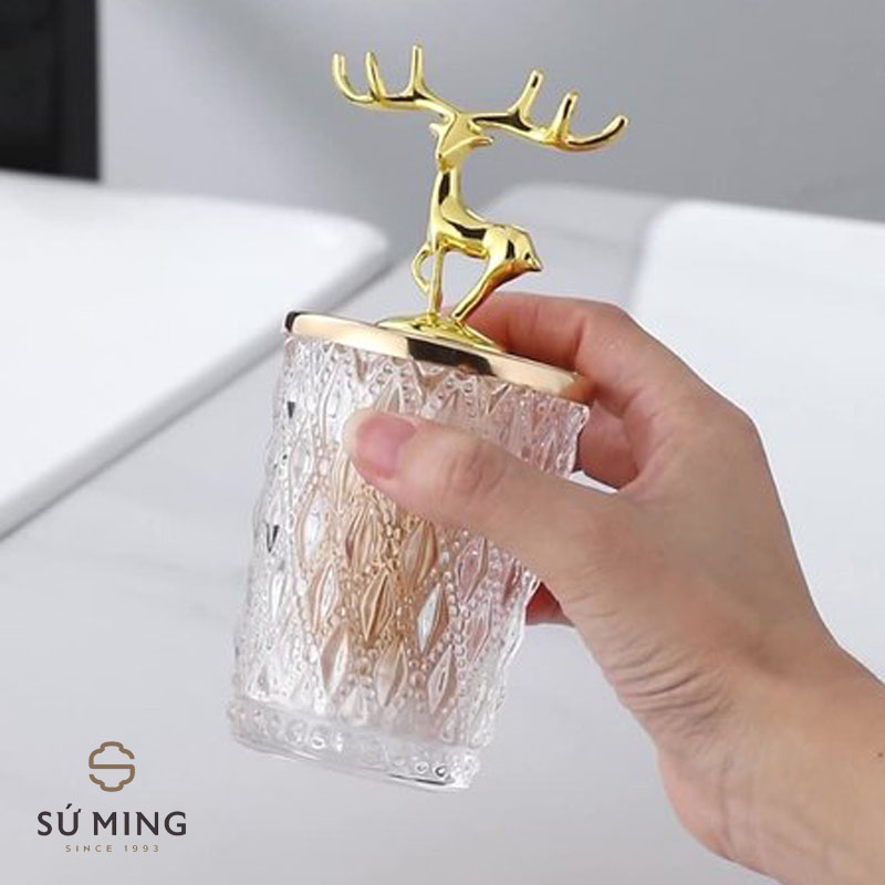Hũ, lọ thủy tinh lưu trữ tăm, kẹo trang trí bàn uống nước sang trọng, giao hàng nhanh