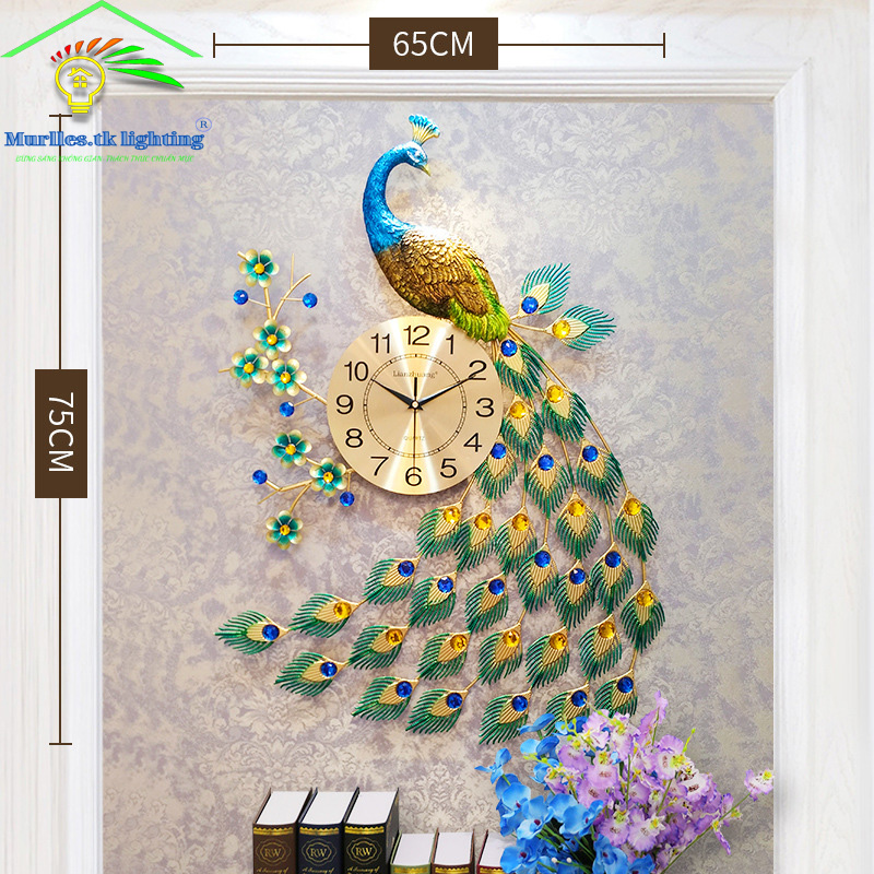 Đồng hồ Treo Tường, đồng hồ decor nghệ Thuật Cao Cấp hiện đại 3D kích cỡ lớn treo phòng khách 1818