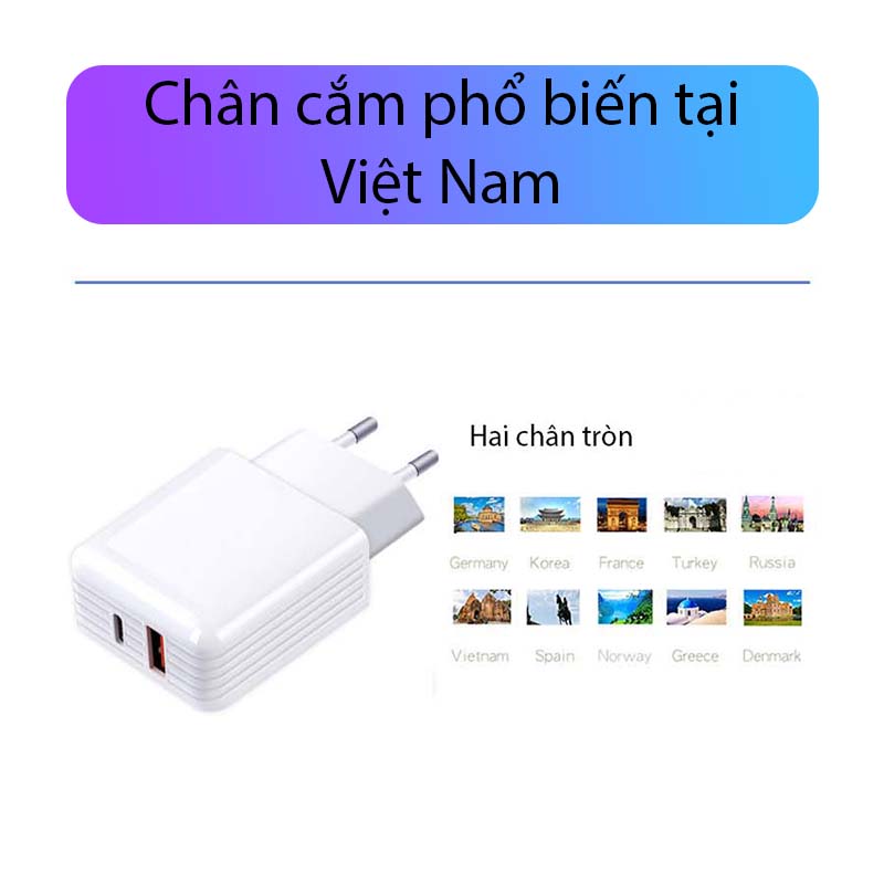 Hình ảnh Củ Sạc Nhanh 20W Quick Charger QC3.0 + PD Hai Cổng USB Type C Màu Trắng Hỗ Trợ Sạc Nhanh Cho Điện Thoại Android Phụ Kiện Tai Nghe Bluetooth Cáp Sạc Pin Dự Phòng Công Nghệ Mới Chống Cháy Nổ Bảo Vệ Pin - ML025