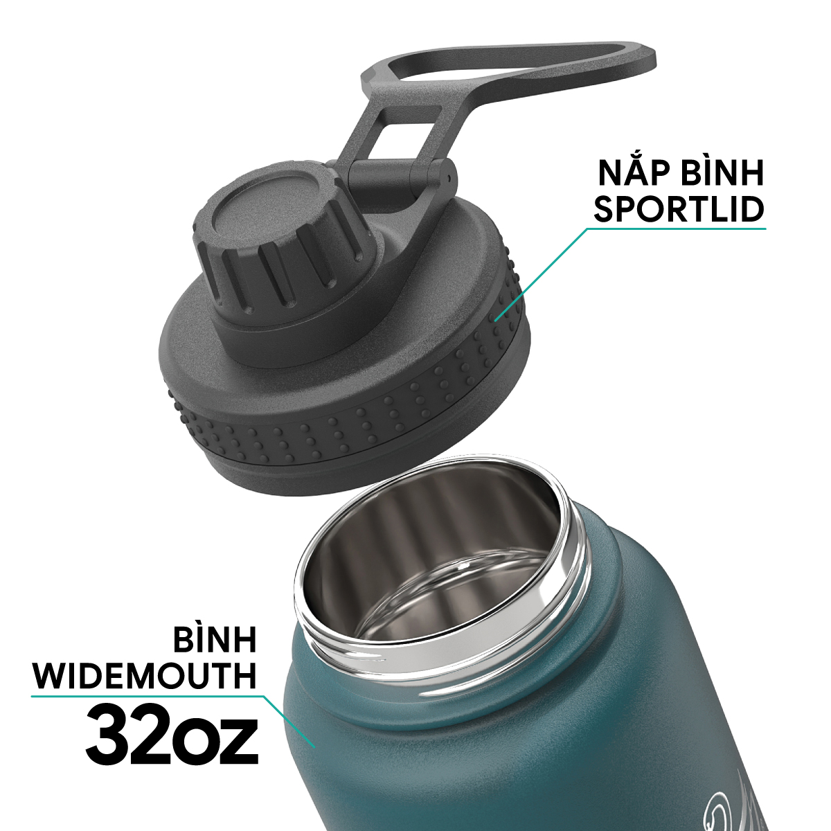 Bình Giữ Nhiệt 2GOOD FLASK WM-02 Combo 2 năp (946ml)