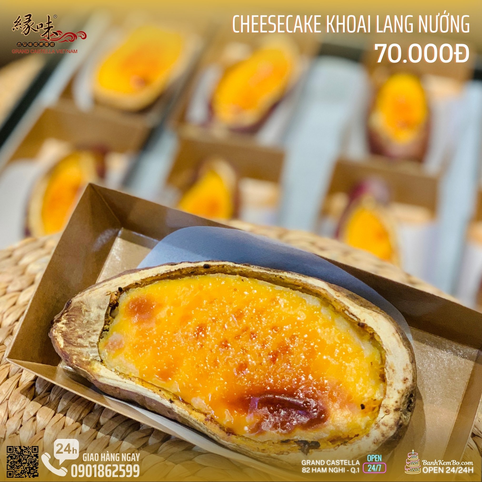 Bánh Cheese Cake Khoai Lang Nướng- New