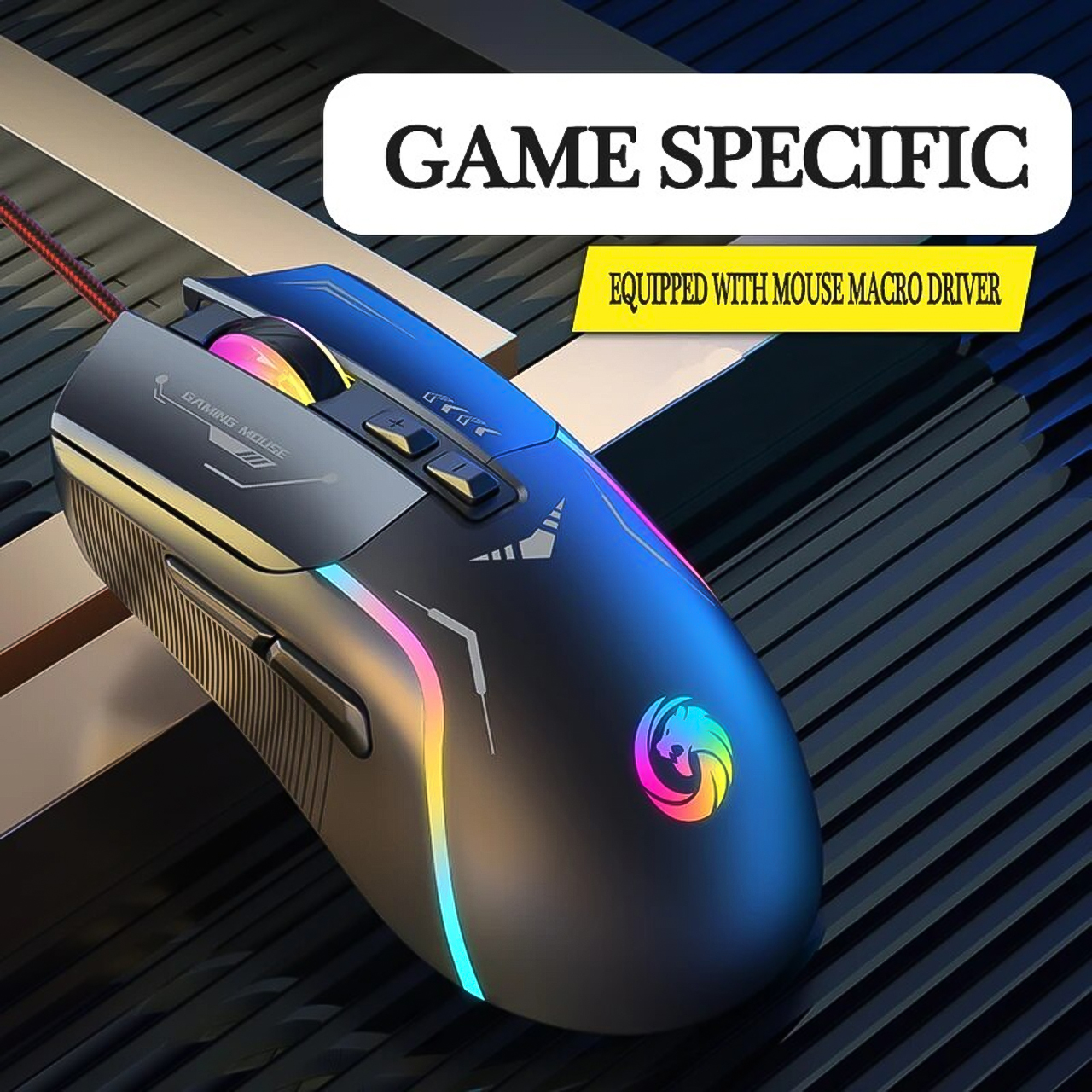 Chuột gaming chuyên game Vinetteam P19 thế hệ mới 2023 dành cho máy tính pc laptop 7200DPI, LED RGB nhiều chế độ hỗ trợ Macro điều chỉnh qua APP - hàng chính hãng