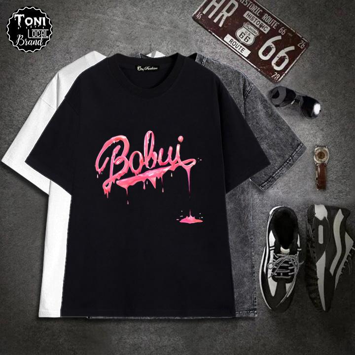 Áo Thun Tay Lỡ Local Brand BOBUI Cotton 100 form rộng nam nữ Unisex