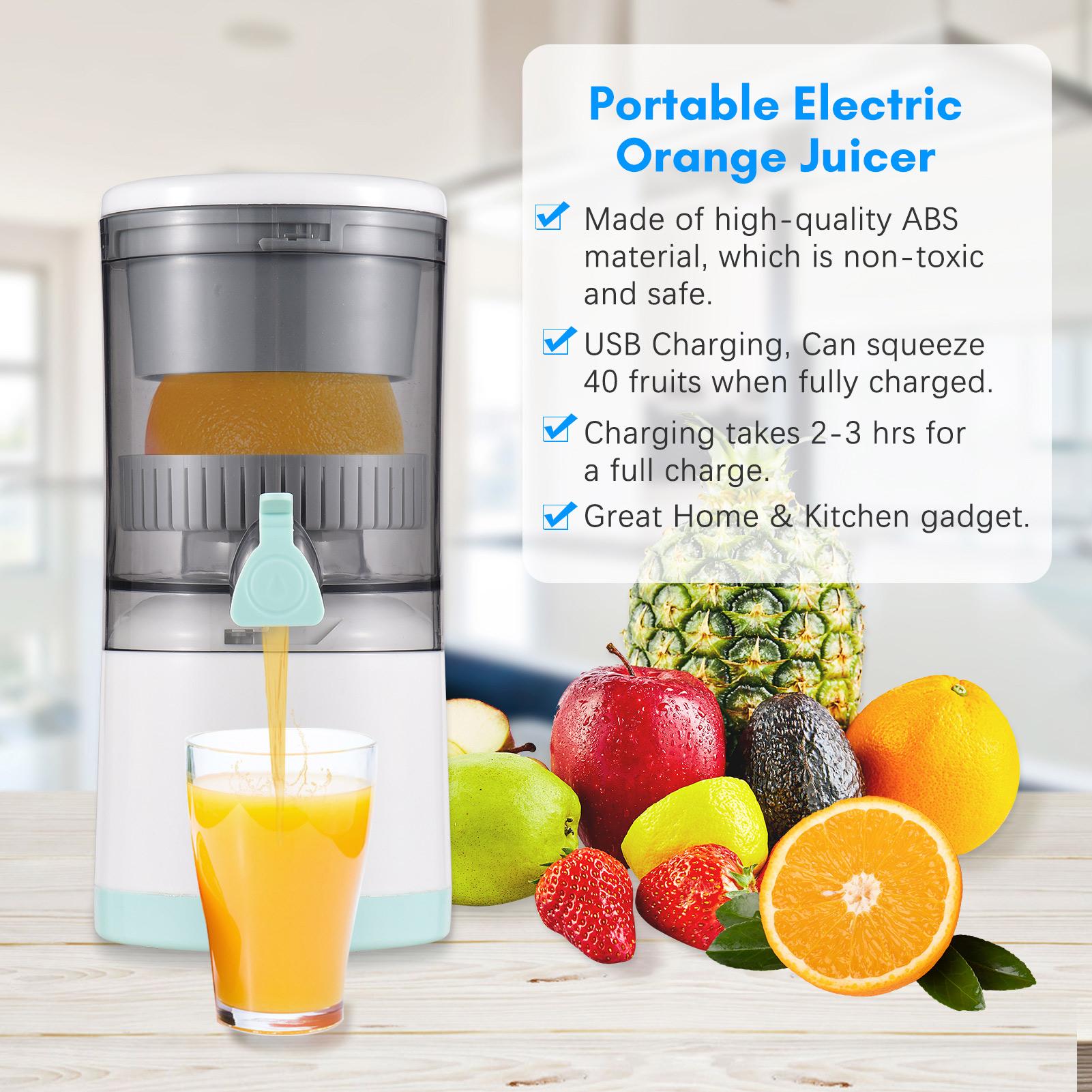 USB Powered Detachable Electric Juice Squeezer Portable Washable Citrus Juicer for Orange Lemon Apple Tomato Grape