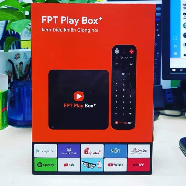 Android tivi box FPT Play Box plus 2019 điều khiển giọng nói tặng bàn phím kiêm chuột mini - Hàng Chính Hãng