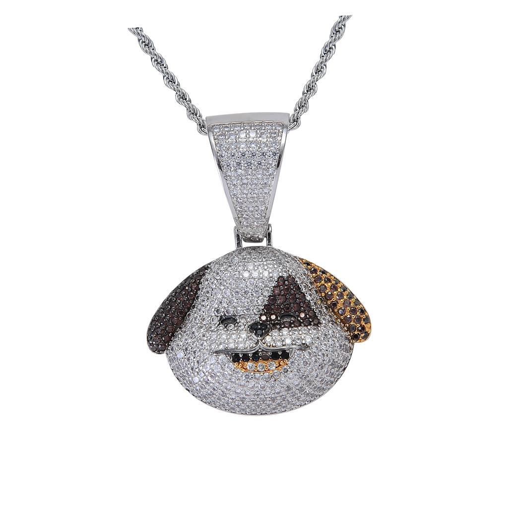 Dog Head Pendant Hiphop Rapper Personality Necklace Men Women