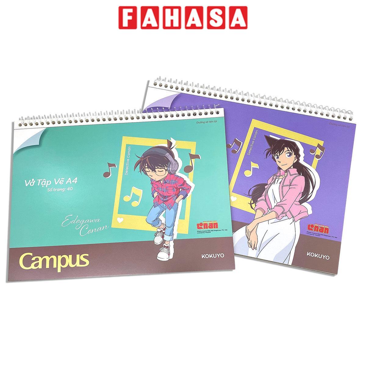 Vở Vẽ Conan A4 - 40 Trang 100gsm - Campus SKB-A4CON-08 - Mori Ran