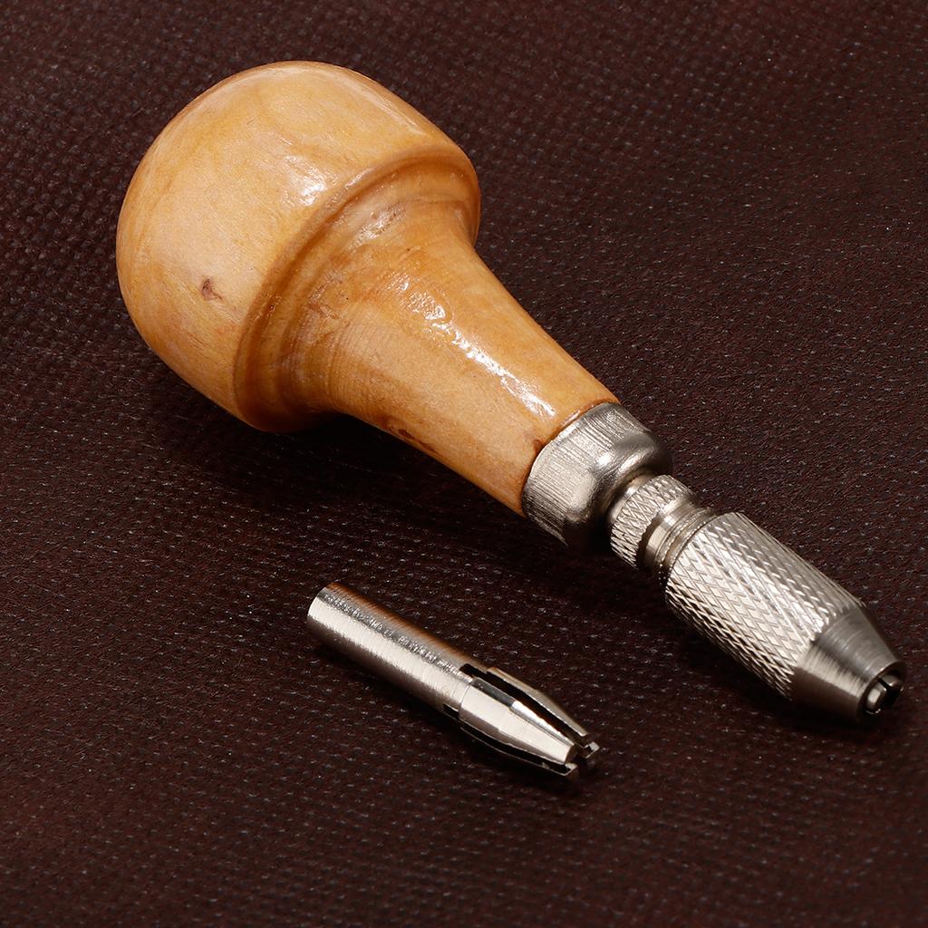3xJewelers Pin Vise Vice Wooden Handle Twisting Wire Wrapping Collet Watch