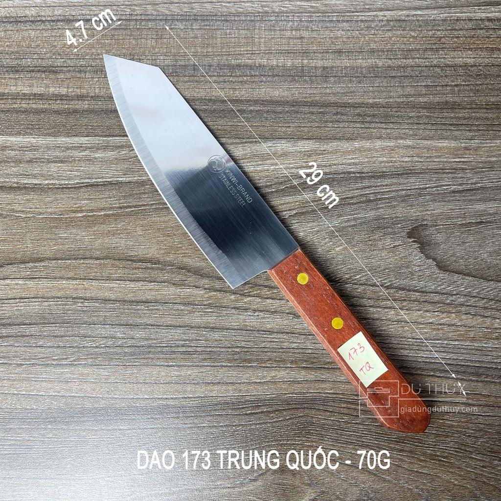 Dao thái thịt làm bếp, gọt hoa quả cán gỗ mũi nhọn, mũi vuông sắc bén, bền đẹp hàng thái lan chính hãng có tem Kiwi