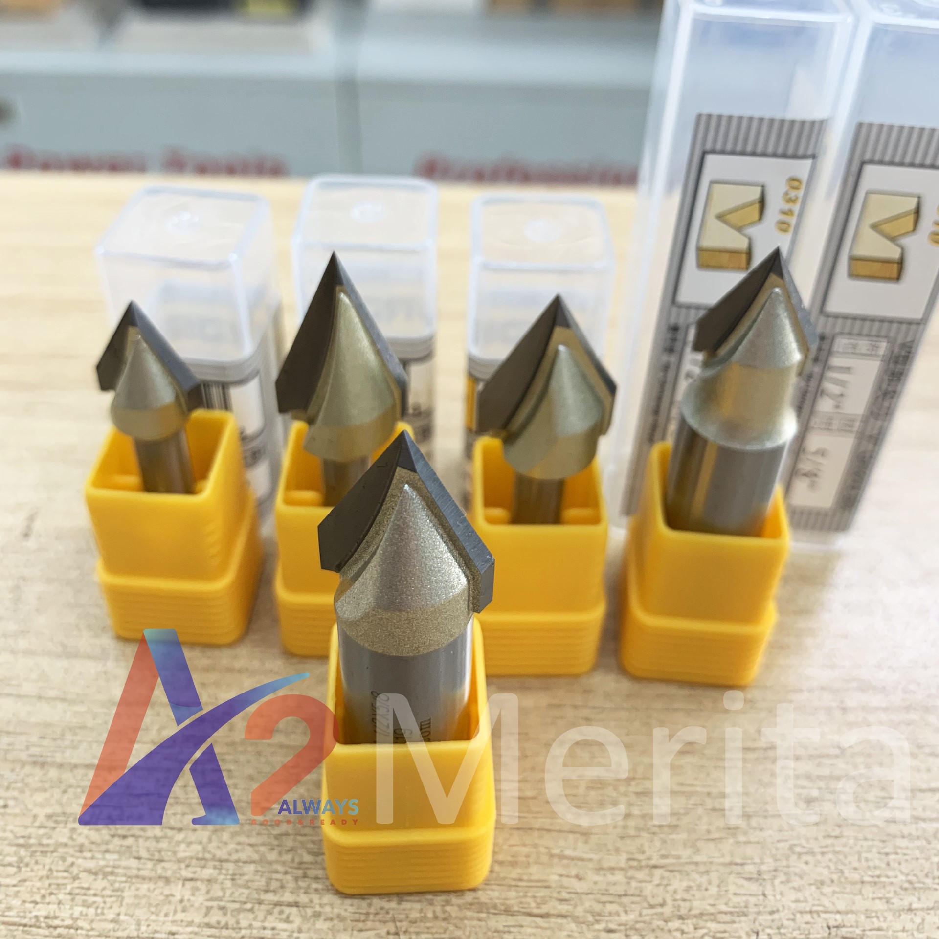 Mũi phay rãnh V 60độ và 45độ cốt 1/4" và cốt 1/2" Arden