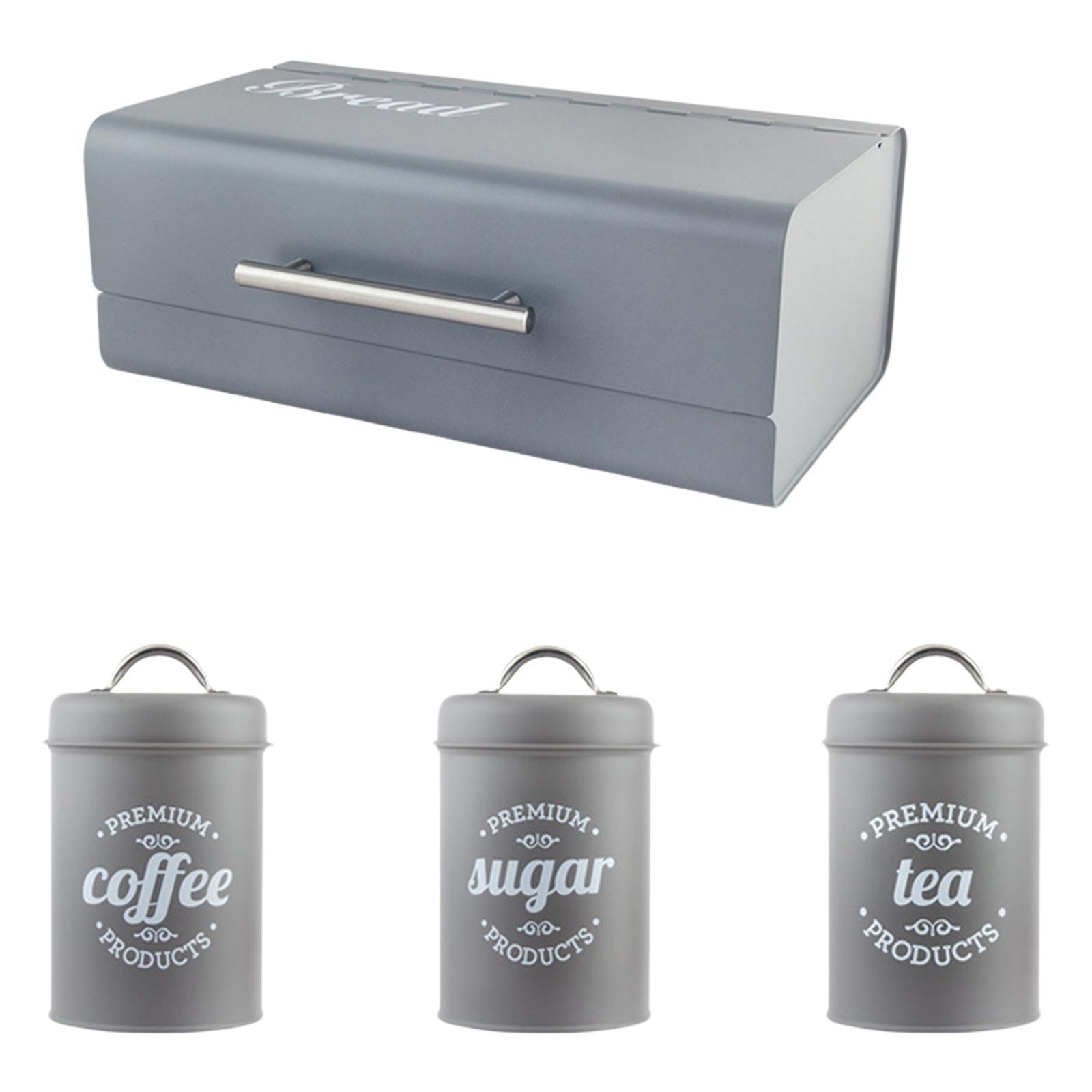 4x Large-Capacity Bread Box Set Storage Box for Food Sugar Pastries