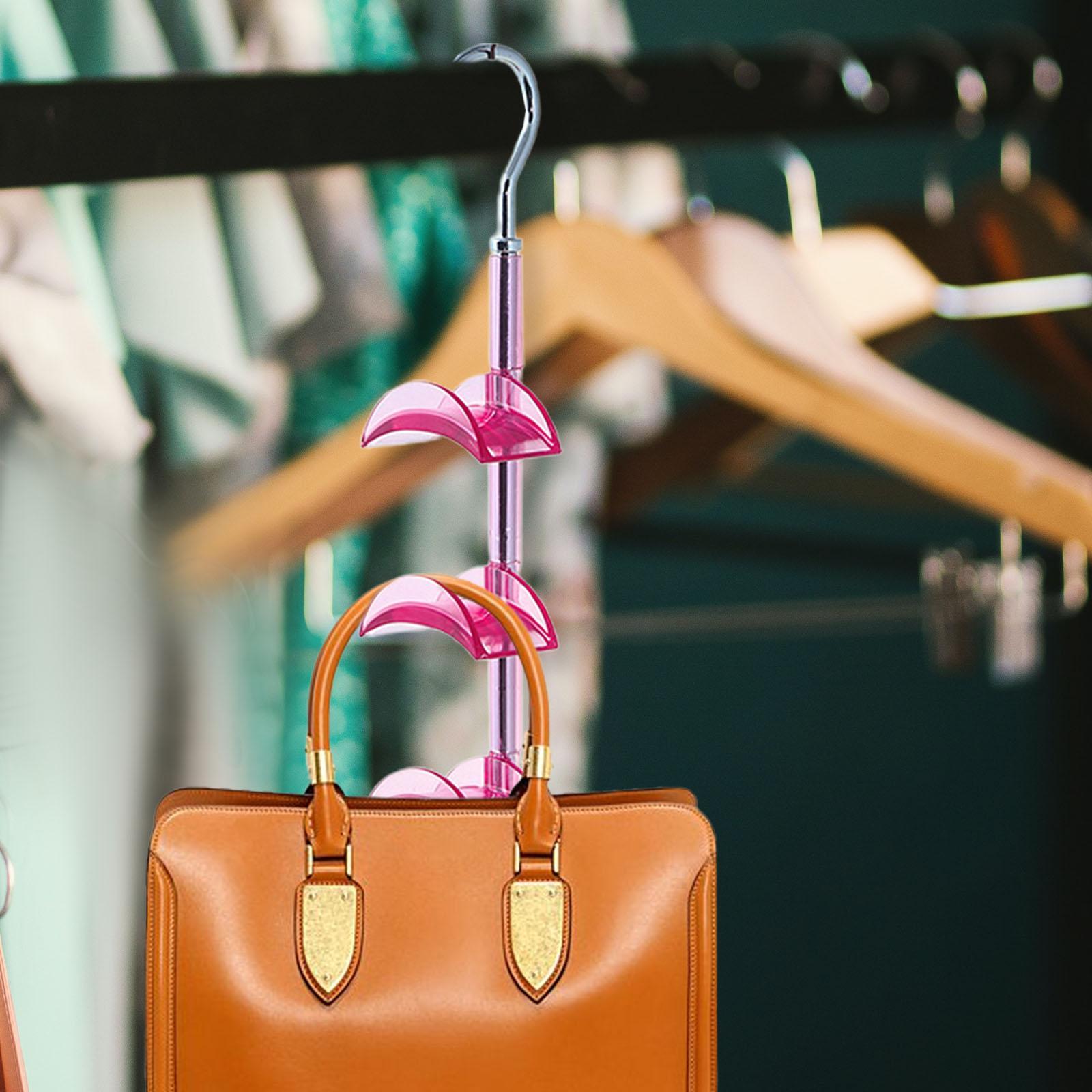 Holder 4 Hooks for Retail Satchels handbag shop Red