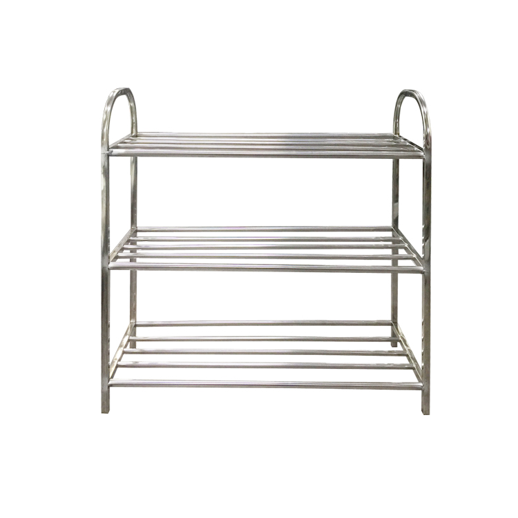 Kệ để giàu dép inox 3 tầng rộng 50cm-Màu bạc bền đẹp chắc chắn