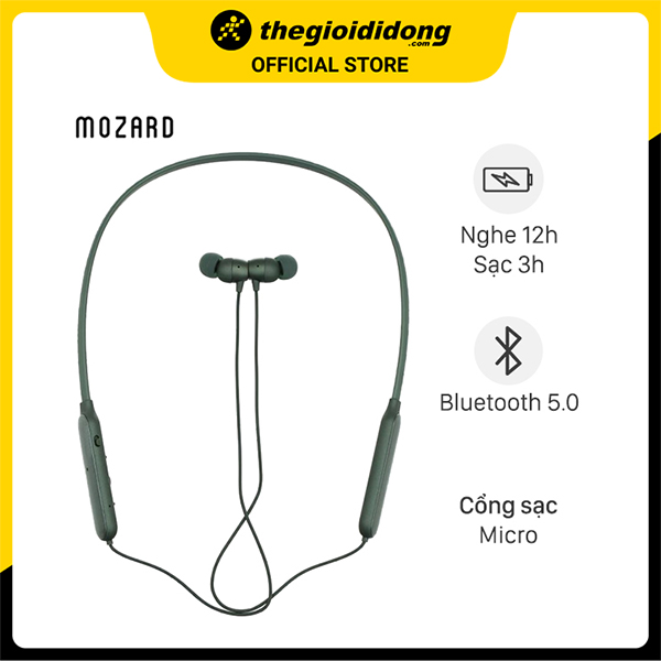 Tai nghe Bluetooth Mozard Z702 Xanh - Hàng Chính Hãng