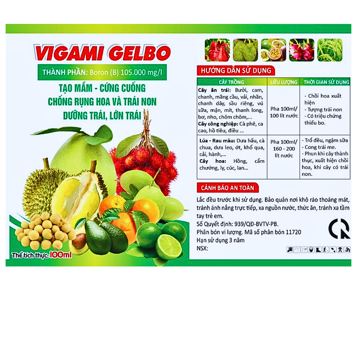 Phân bón VIGAMI GELBO 100ML