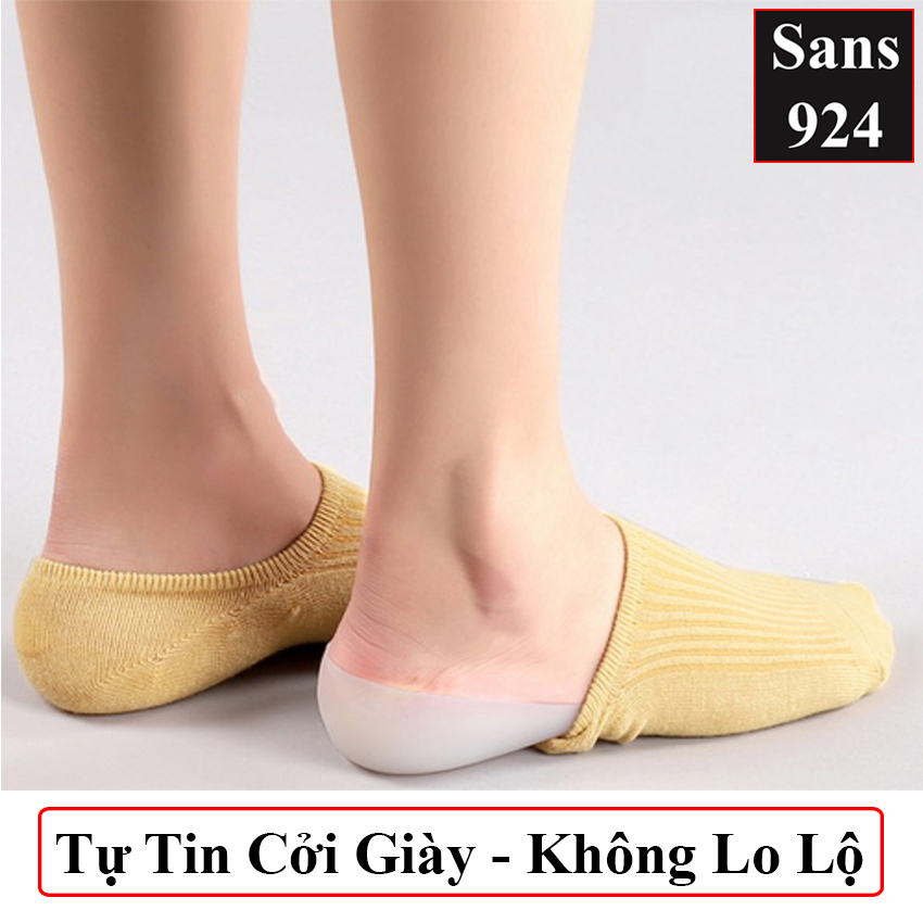 Miếng lót giày tăng chiều cao nam nữ Sans924 silicon nửa bàn chân nâng gót độn đế giầy 1cm 1.5cm 2cm 3cm 4cm 5cm