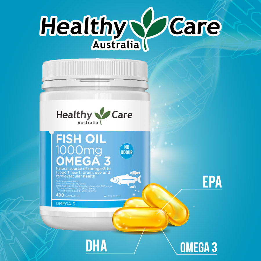 Omega 3 Úc Healthy Care Fish Oil Hỗ trợ sức khỏe não bộ, Tim mạch, Khớp, Bổ mắt, Làm đẹp da, Và tăng sức khỏe tổng thể - QuaTangMe Extaste