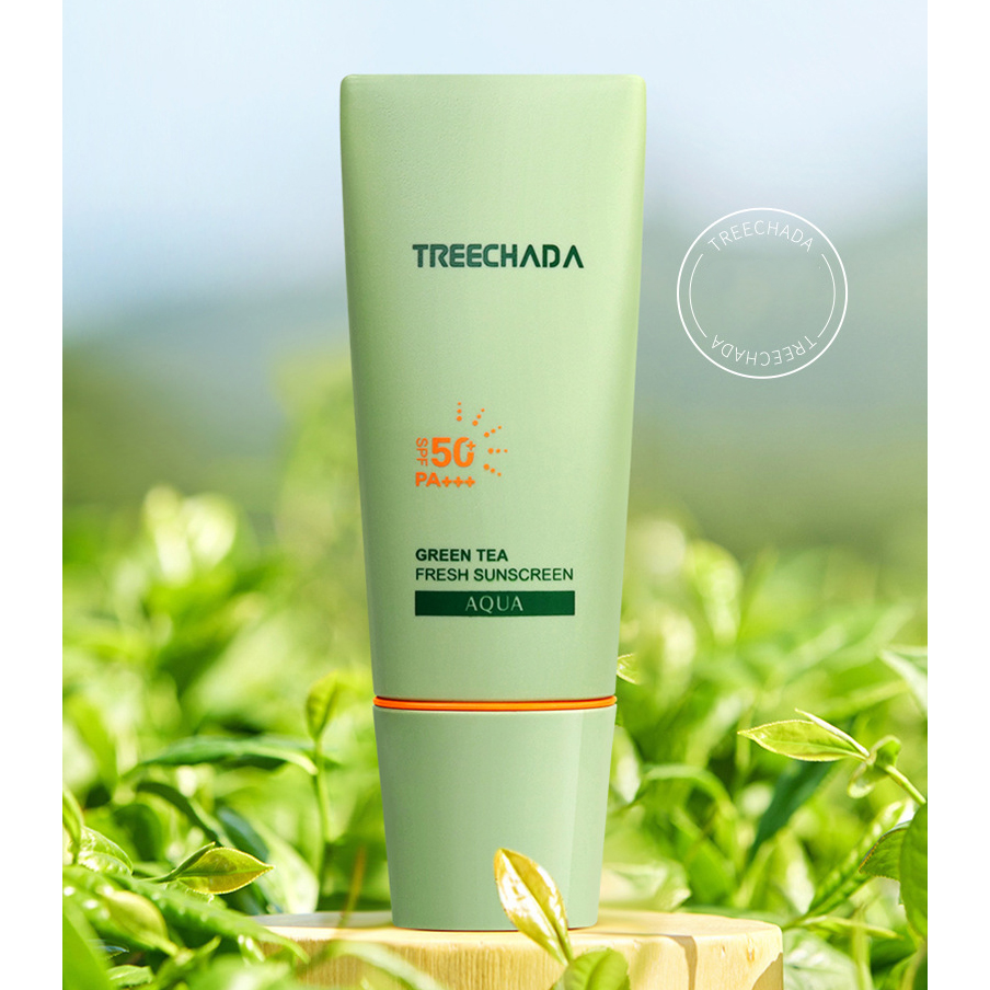 Kem chống nắng trà xanh không nhờn rít TreeChada Aqua Fresh Sunscreen Thái Lan 60ml