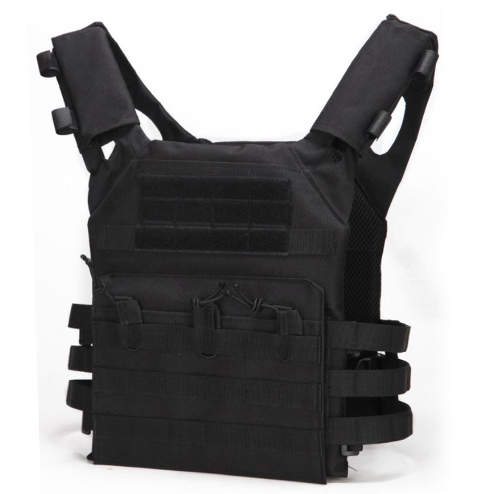 2xMens Game Vest Vest Multiple Bags Combat Training Vest Black