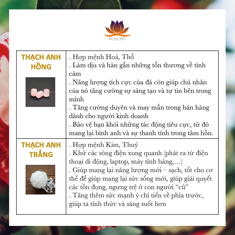 [50gr] Đá Thạch Anh Vụn, Sỏi Vụn Mài Nhẵn Tự Nhiên, Đá Phong Thuỷ, Đá Thanh Tẩy, Tarrot (3) - Bead Art