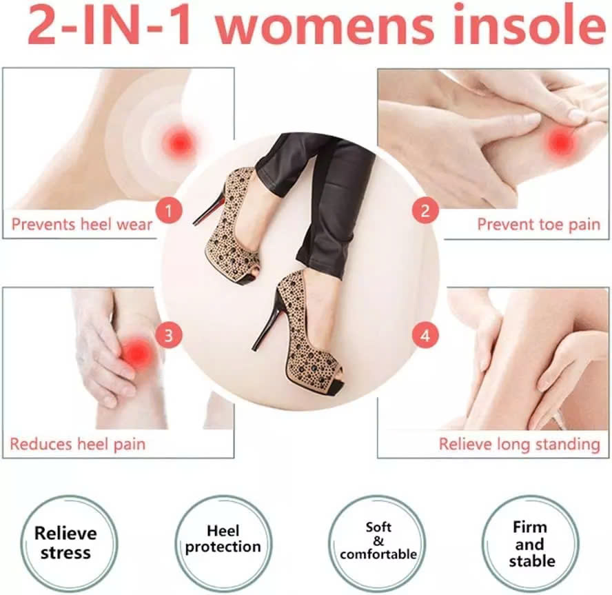 Cặp lót giày cao gót mũi nhọn giảm size cho giày bị rộng, thoáng khí và êm chân MÀU ĐEN