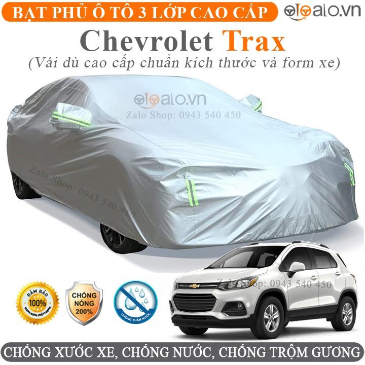 Bạt trùm che phủ xe ô tô Chevrolet Trax chuẩn 3 Lớp Cao Cấp Chống Nắng Nóng Nước Mưa Cháy Chống Bụi